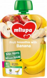 Milupa Фруктове пюре Яблуко та банан з 6 міс 80 г (6438091403563)