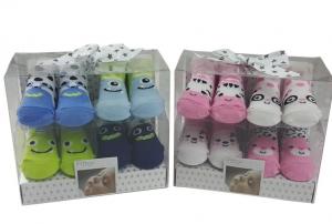 Pitter Patter Шкарпетки дитячі 0-6міс, 4шт в наборі (30073) для дівчаток або хлопчиків