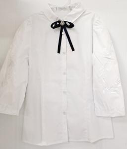 Блуза біла з бантиком, шкільна, розм.134-164 (61939) 2922540128984