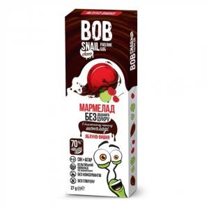 Bob Snail Мармелад Яблуко-Вишня-Бельгійський чорний шоколад 27г (4820219341161)