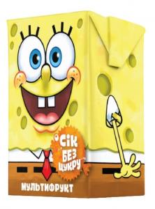 Sponge Bob Сік мультифруктовий неосвітлений, 200мл, 4820146444331
