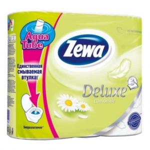 Zewa Туалетний папір Deluxe 3-шаровий Ромашка Білий 4 шт (7322540060133)