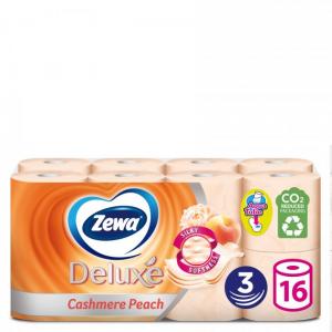 Zewa Туалетний папір Deluxe аромат персик, 3сл, 16 рулонів (7322540201192)