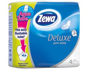 Zewa Туалетний папір Deluxe Pure White 3сл, (4рулона) 7322540313369