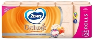Zewa Туалетний папір Deluxe 3-шаровий Персик 20 рулонів (7322540556117)