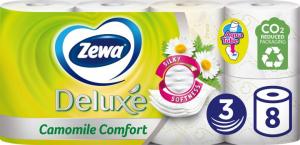 Zewa Туалетний папір Deluxe з ароматом ромашки 3 шари 8 рулонів (7322541171708)