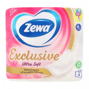 Zewa Туалетний папір Exclusive Ультра м'яка 4сл 4 рулони (7322541188546)