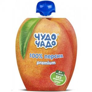 Чудо-Чадо Пюре Premium Персик без цукру (90г) 4м+ 4820016254121 (пауч)