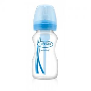 Dr. Brown's Пляшечка для годування з широкою шийкою, 270 мл, колір блакитний WB91405-ESX (72239306680)