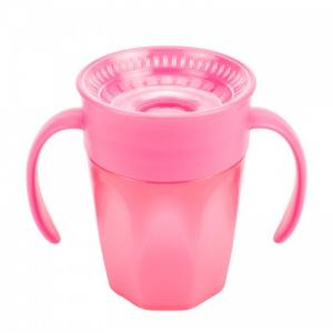 Dr. Brown's Чашка 360 ° з ручками, 200 мл, колір рожевий, 1 шт. TC71003-INTL (72239314845)