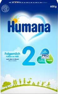 Humana Хумана 2 Адаптоване молочне харчування (наступне), з 6 міс, 600г 4031244720238