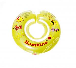 Круг для купання BAMBINO на шию від 0 до 24 місяців, жовтий, 6903362267774
