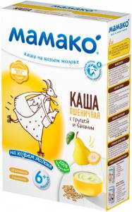 Mamako МамаКо Молочна каша пшенична з грушею та бананом на козячому молоці 200 г (4607088795864)
