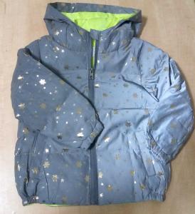 Куртка BingShang Fei, демісезонна, сіра в золоті сніжинки, раз.110-150, 058, (МС_Т2662_2017)