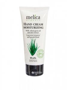 Melica Organic Зволожуючий крем для рук з маслом зародків пшениці та екстрактом алое 100 мл (4770416342198)