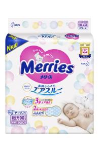 Merries Підгузки Newborn (0-5 кг) 90 шт 4901301230782
