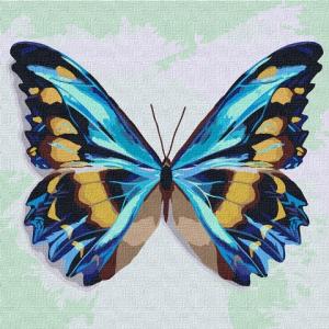 Ідейка Набір для Розпису за номерами Блакитний метелик 25 x 25 см KHO4207 (4823104326083)