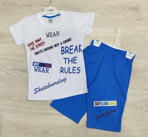 Нікітка Комплект для хлопчика (шорти+футболка з написами), розміри 7-10 років