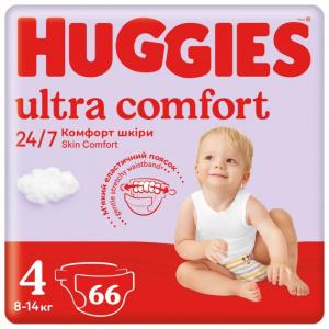Підгузки Huggies Ultra Comfort 4 (8-14 кг) Mega 66 шт (5029053548777)