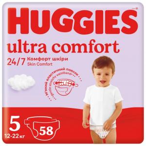 Huggies Підгузки Ultra Comfort 5 (12-22 кг) Mega 58 шт (5029053548784)