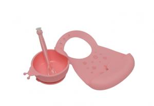 KinderenOK Набір першого силіконового посуду Happy Meal, рожевий (250220), (12436001568)