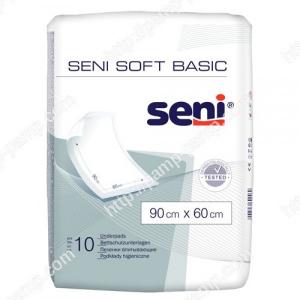 Гігієнічні пелюшки Seni Soft Basic 90х60 10 шт.(сіра пачка) 5900516692469