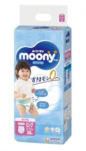Трусики японські Moony для дівчаток 12-22кг 38 шт (BIG) 4903111208098
