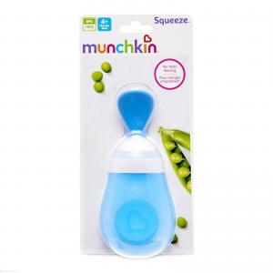 Munchkin Ложка для дітей Squeeze Spoon, 4міс + (блакитна) 5019090123983