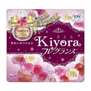 Unicharm Щоденні прокладки Kiyora Sweet Ніжні, 72 шт (4903111375677) Японія